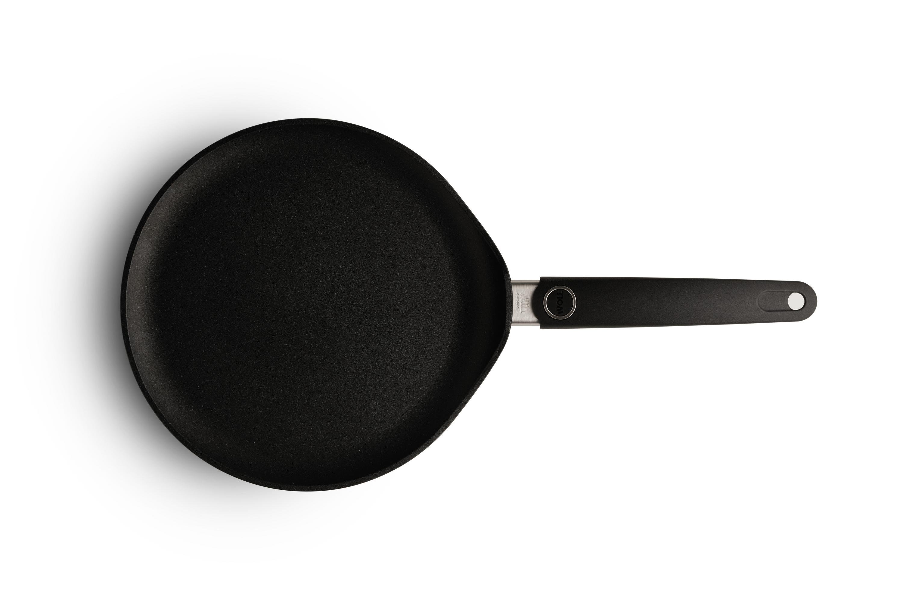 Titan Best Guss-Crêpepfanne Draufsicht | Stiel - Fest | Ceran, Gas, Elektro, Halogen | 26cm