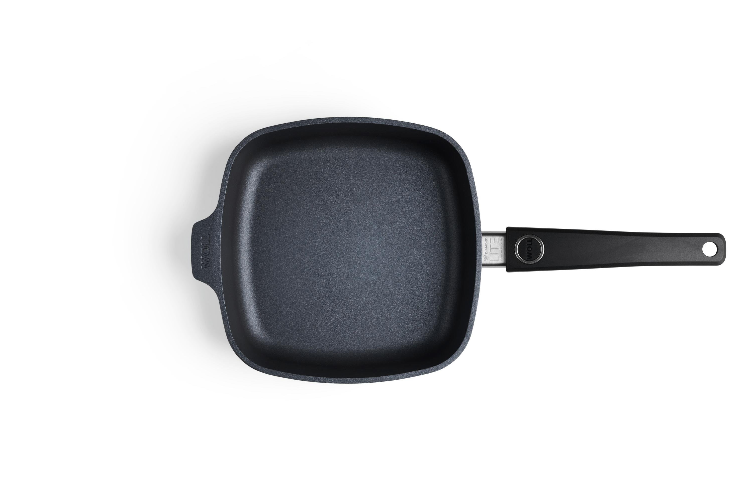 Diamond Lite Gusspfanne, viereckig Draufsicht | 22x22cm | Stiel - Fest | Ceran, Gas, Elektro, Halogen