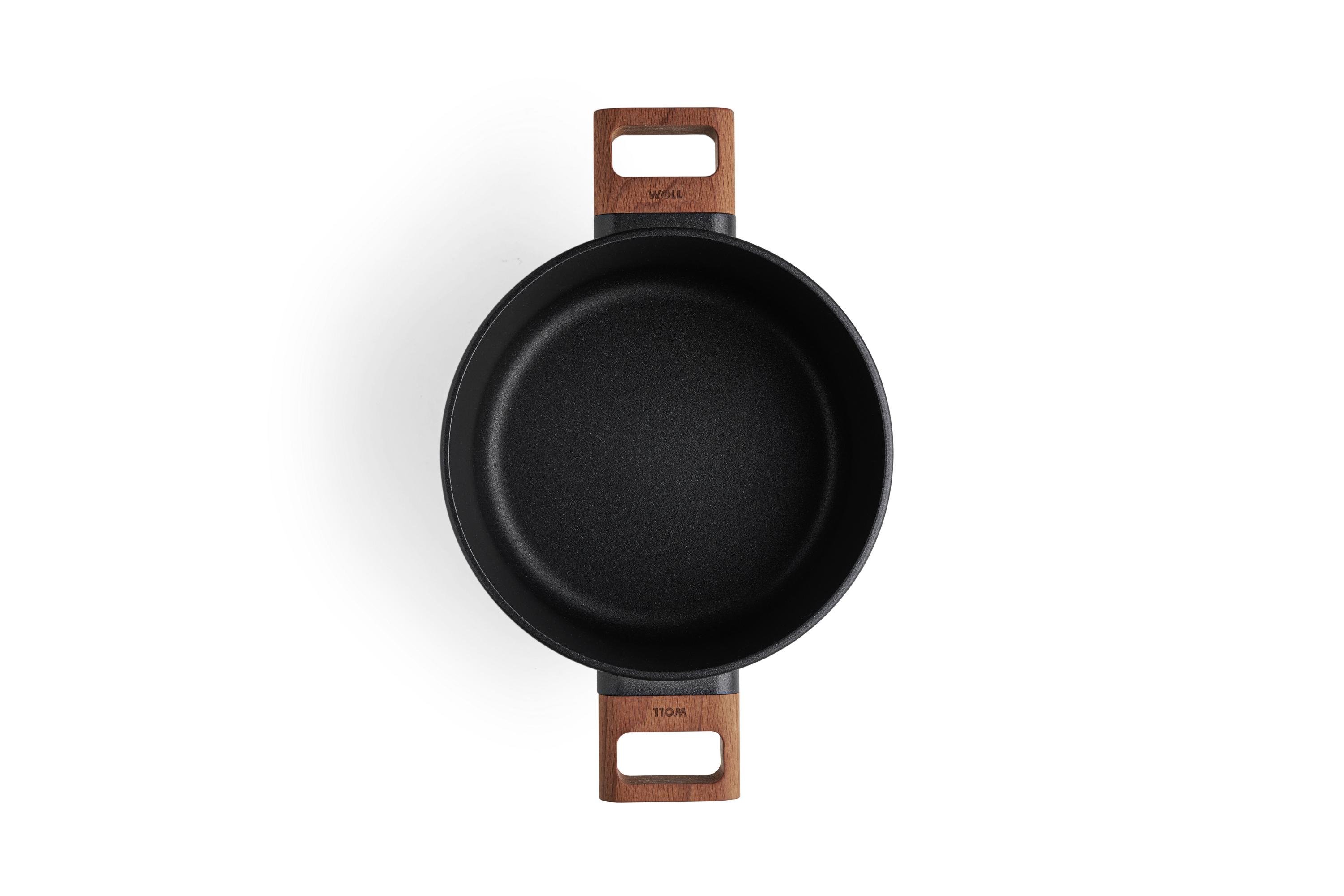 120WLCI-Q_Overhead Eco Logic QXR Gusstopf Draufsicht | Alle Herdarten inkl. Induktion | 2 Seitengriffe aus Holz | 20 cm