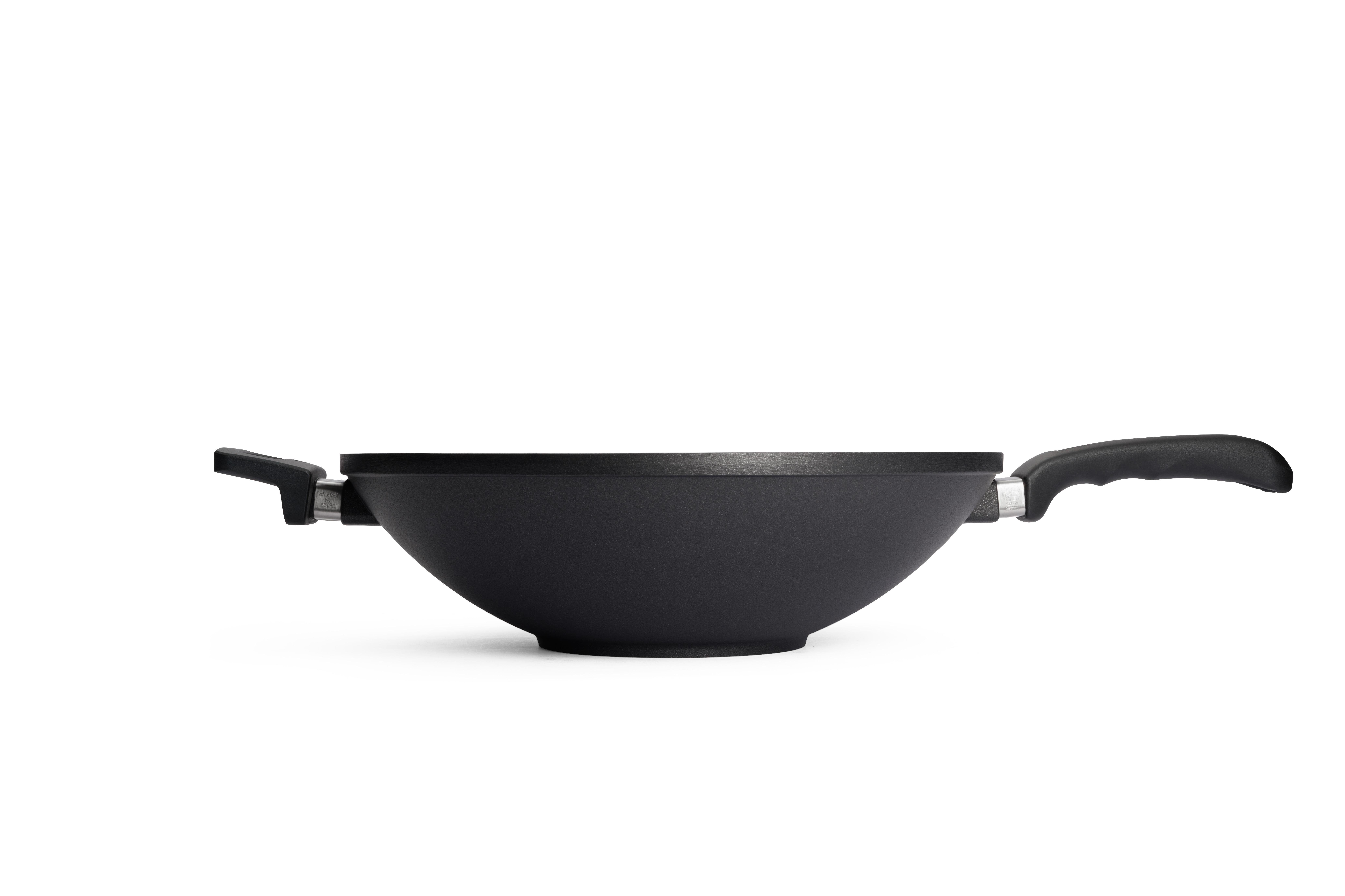 Nowo Titanium Guss-Wok Seitenansicht | Alle Herdarten inkl. Induktion | 36cm