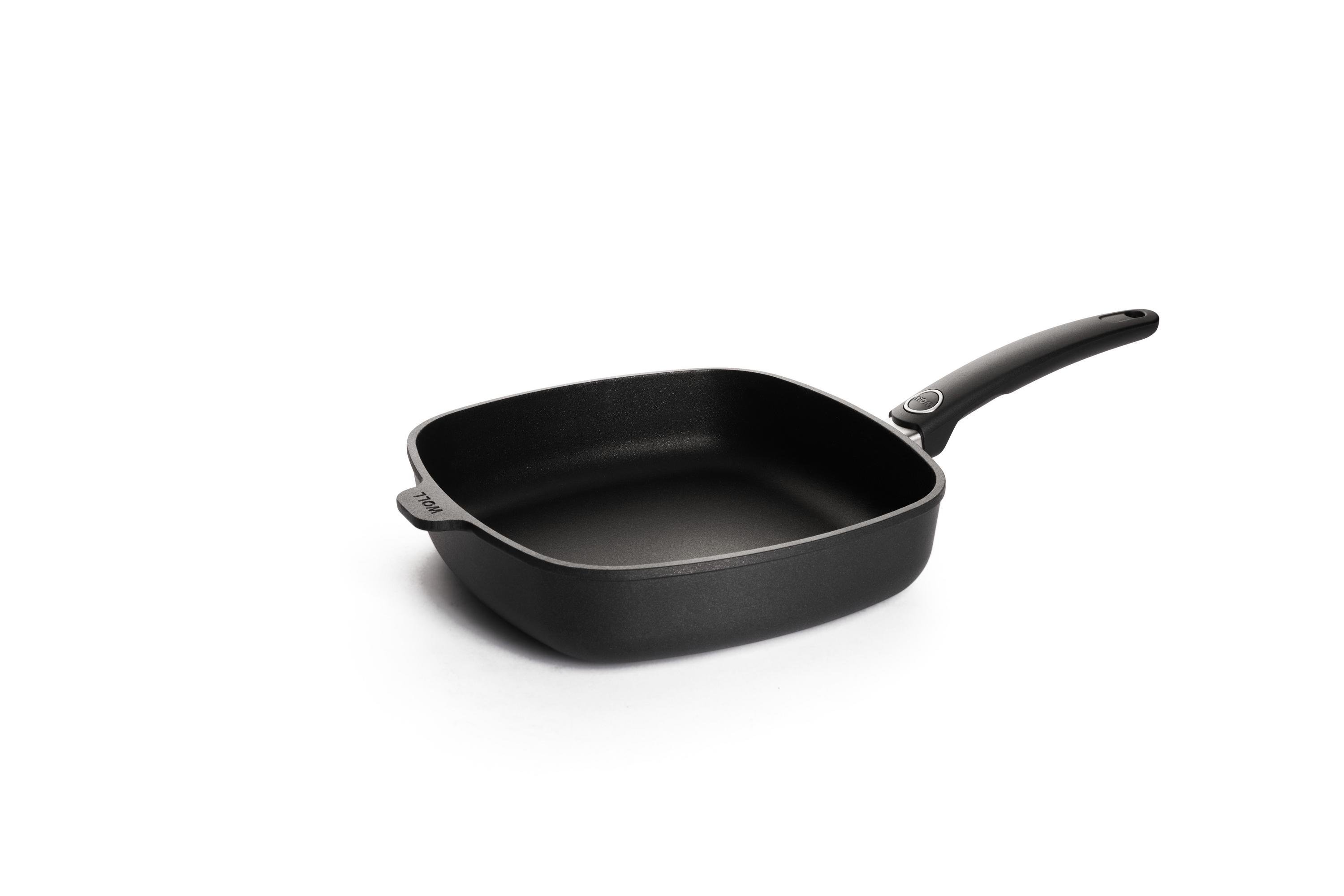 Titan Best Guss-Viereckpfanne | 26x26cm | Stiel - Fest | Ceran, Gas, Elektro, Halogen