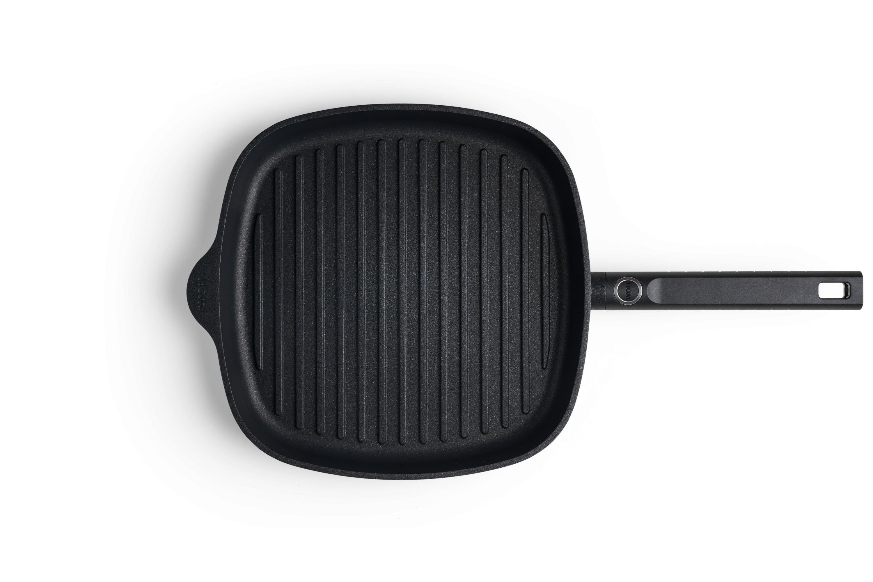 Logic XR Guss-Steakpfanne, viereckig, mit Rillen Draufsicht | Stiel - Fest | Alle Herdarten inkl. Induktion | 28x28cm