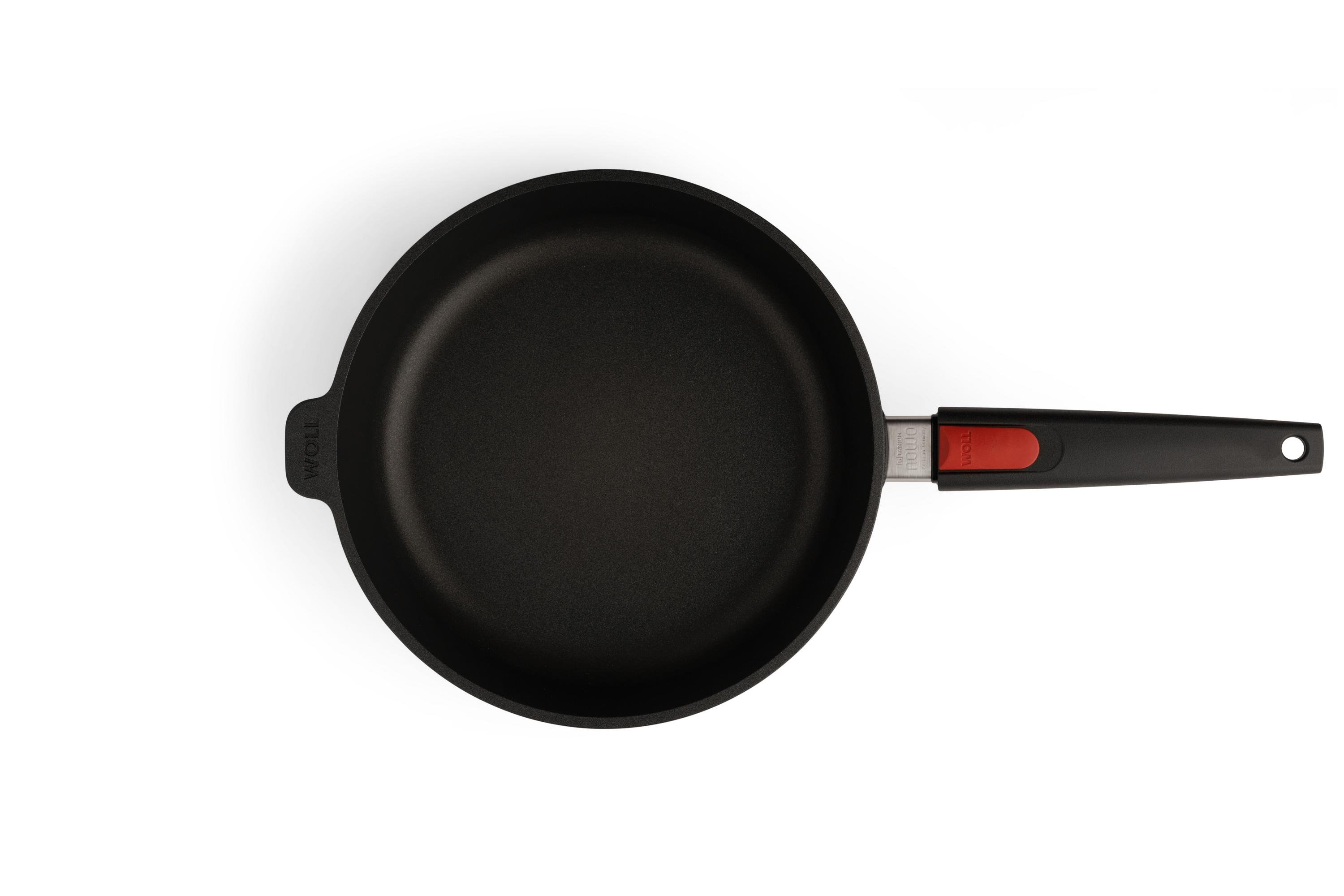 1726N_1726IL_Overhead Nowo Titanium Guss-Hochrandpfanne Draufsicht | Stiel - Abnehmbar | Ceran, Gas, Elektro, Halogen | 26cm