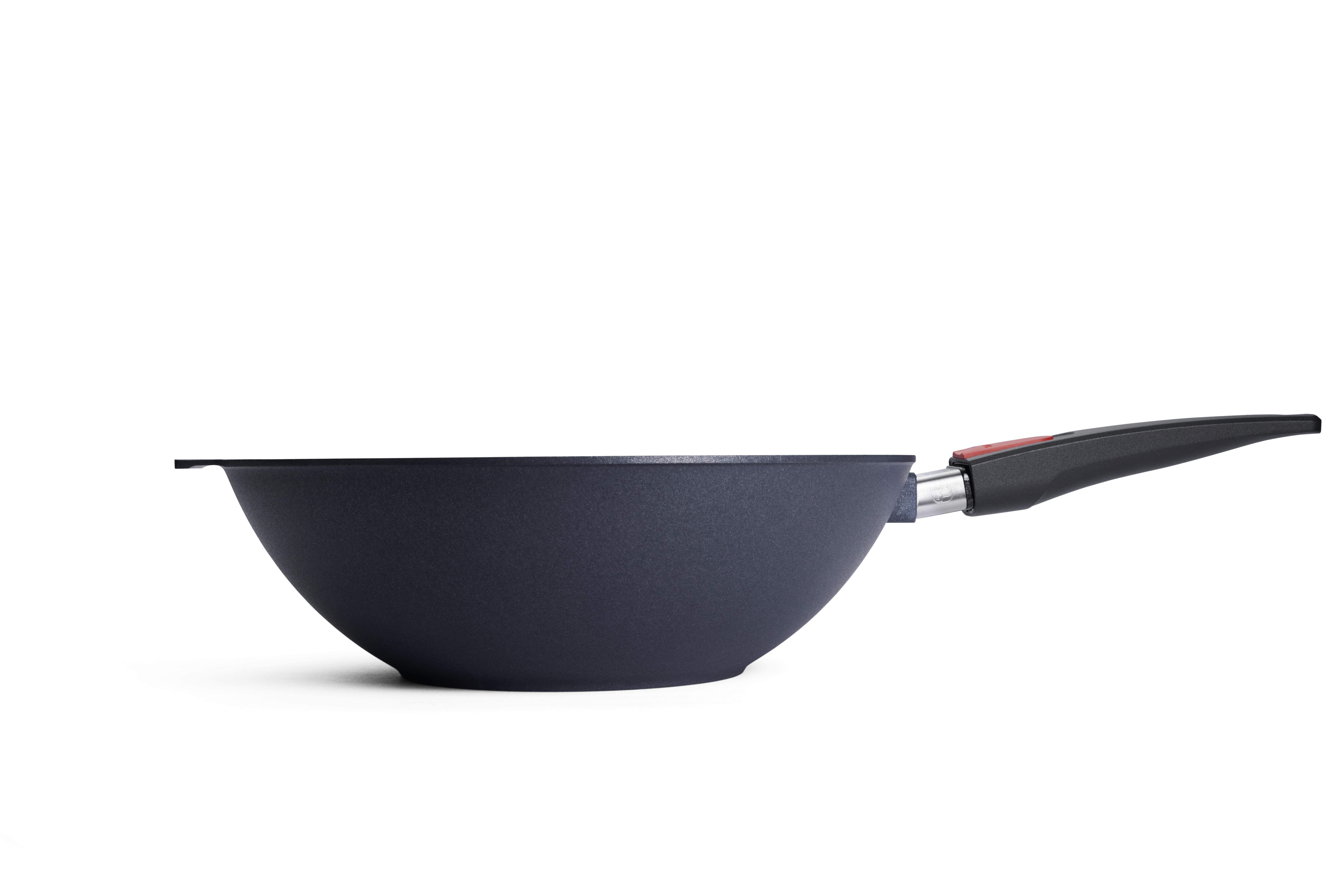 Diamond Lite Guss-Wok- und Rührpfanne Seitenansicht | Stiel - Abnehmbar | Ceran, Gas, Elektro, Halogen | 32cm