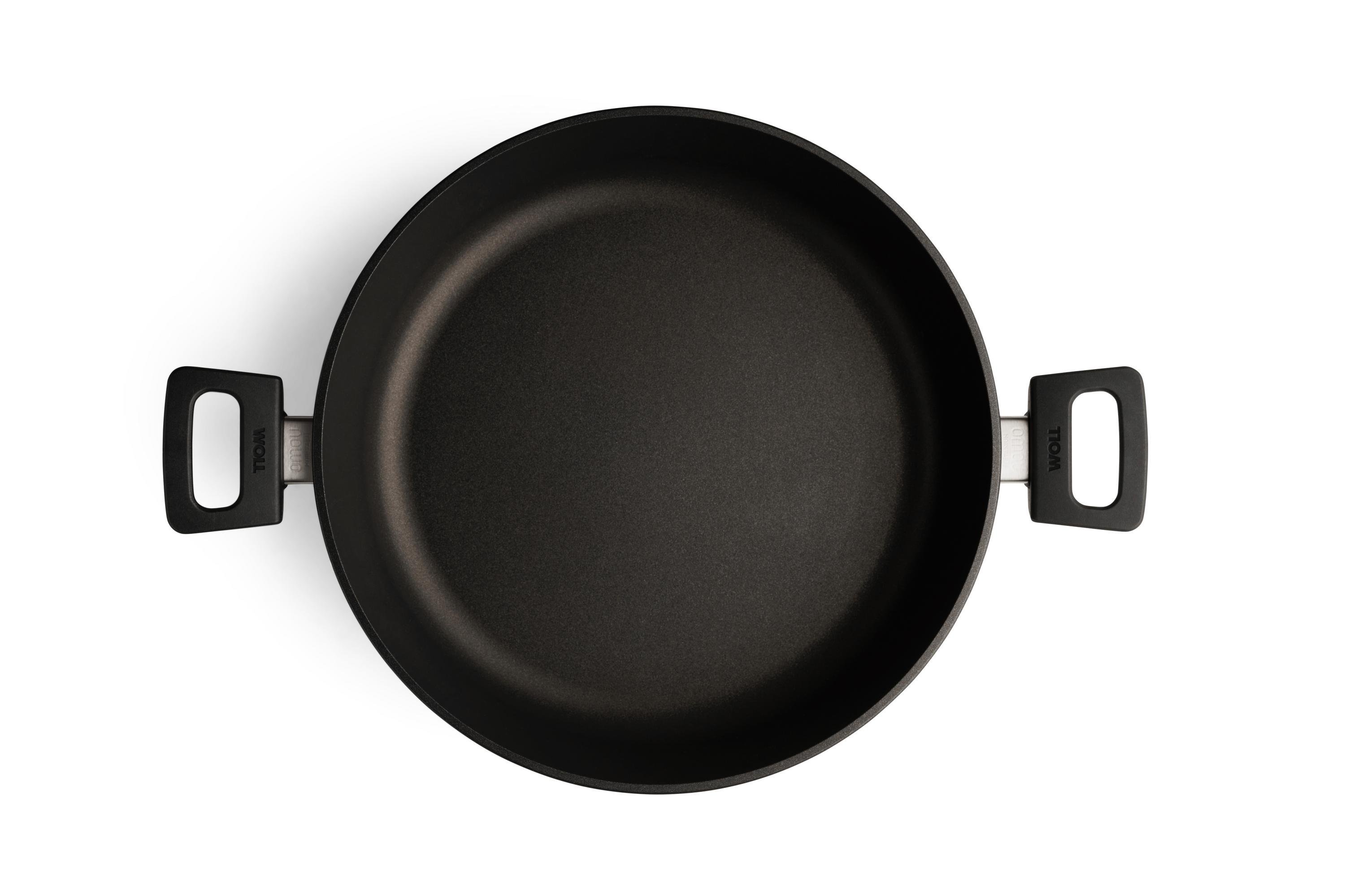 Nowo Titanium Guss-Kasserolle Draufsicht | 2 Seitengriffe | Ceran, Gas, Elektro, Halogen | 32cm