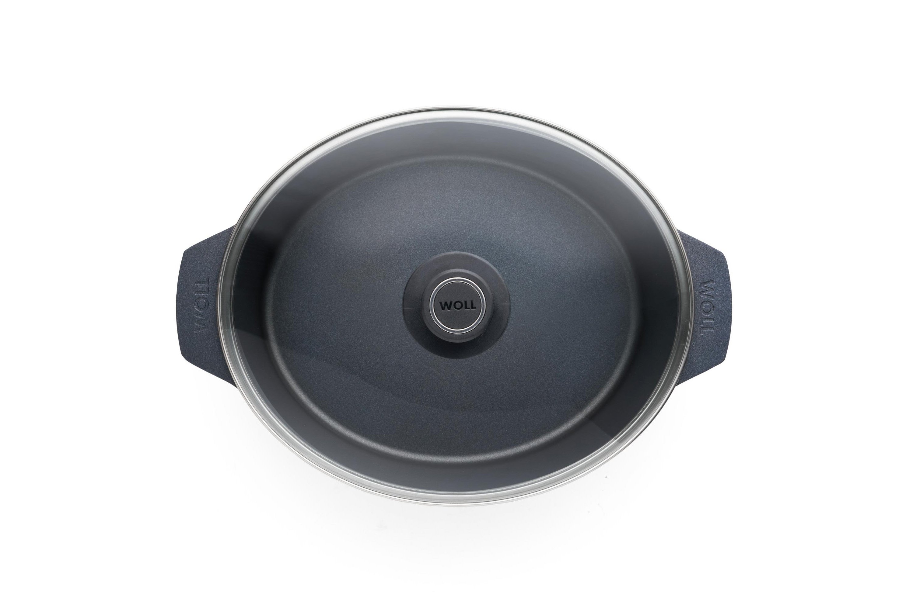 Diamond Lite Gussbräter mit Glasdeckel und Silikongriffen Draufsicht | 31x26cm | Ceran, Gas, Elektro, Halogen