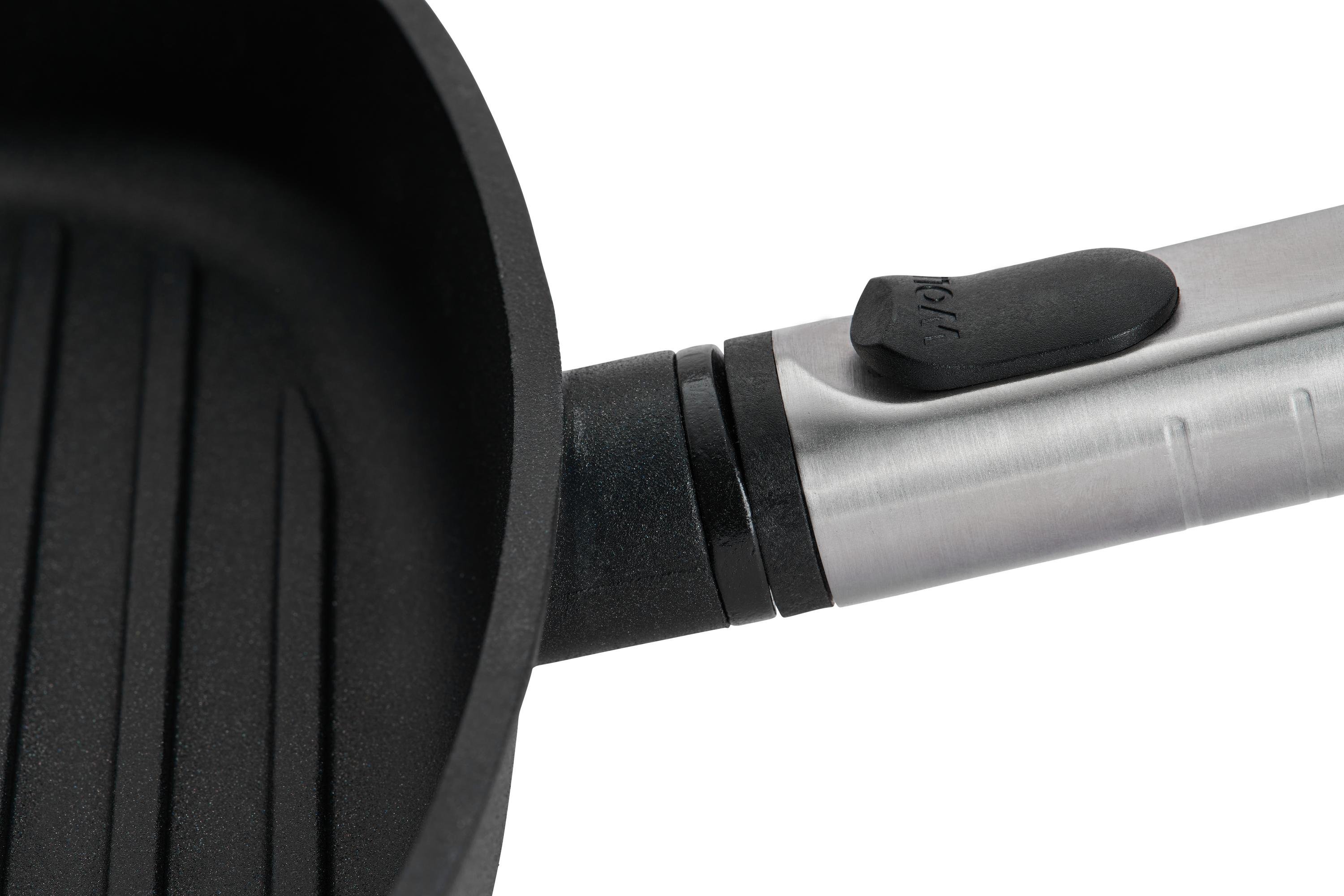 Logic XR Steakpfanne mit Steakmesserset Detailansicht | Edelstahl - Abnehmbar | Alle Herdarten inkl. Induktion