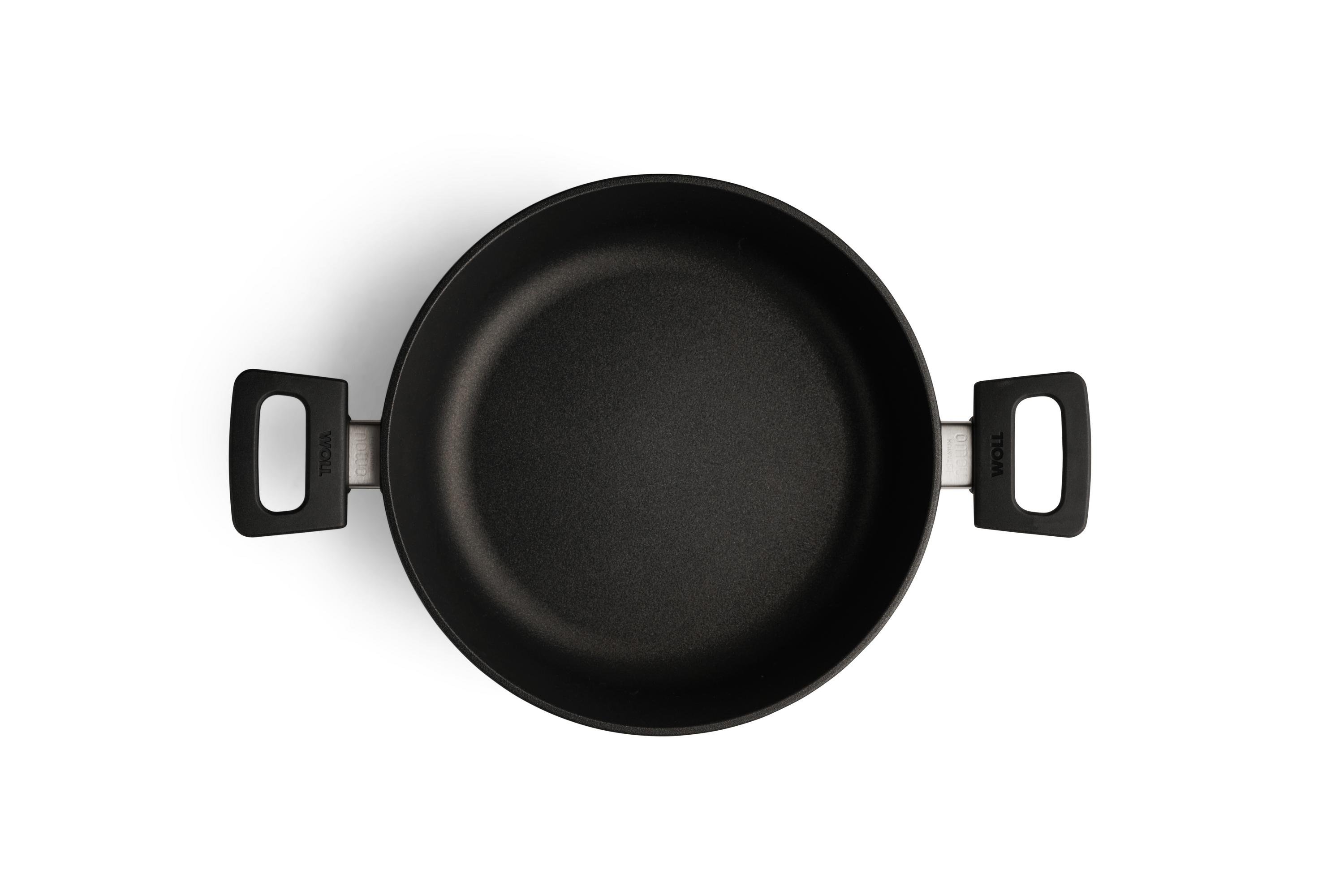Nowo Titanium Guss-Kasserolle Draufsicht | 2 Seitengriffe | Ceran, Gas, Elektro, Halogen | 26cm