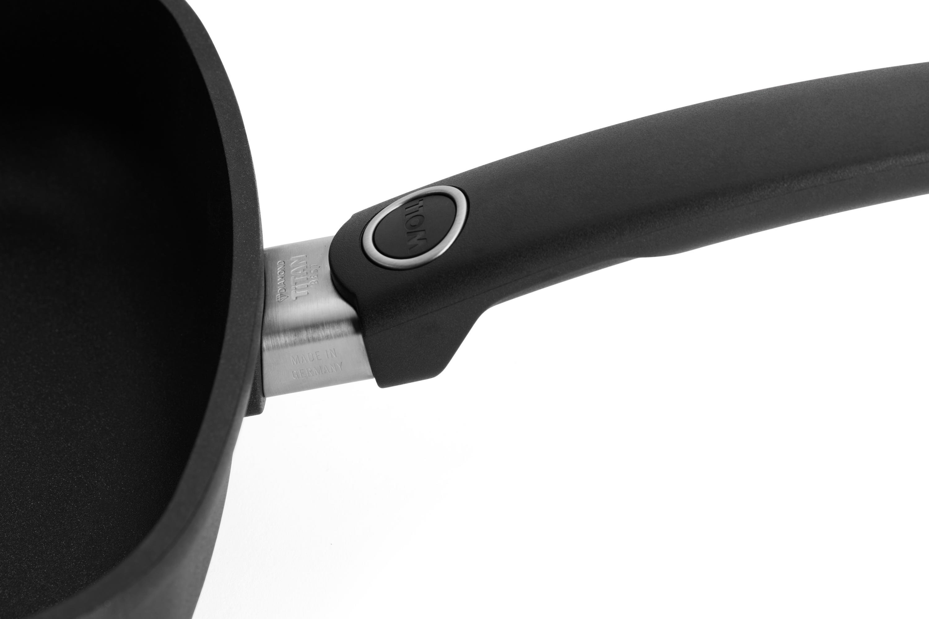 Titan Best Guss-Viereckpfanne Detailansicht | 26x26cm | Stiel - Fest | Ceran, Gas, Elektro, Halogen