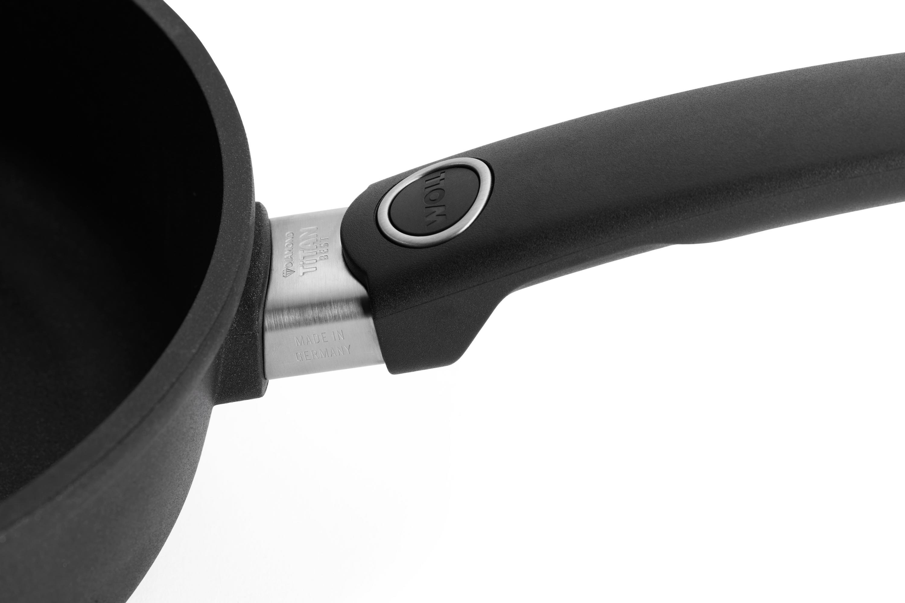 Titan Best Guss-Hochrandpfanne Detailansicht | Stiel - Fest | 24cm | Ceran, Gas, Elektro, Halogen