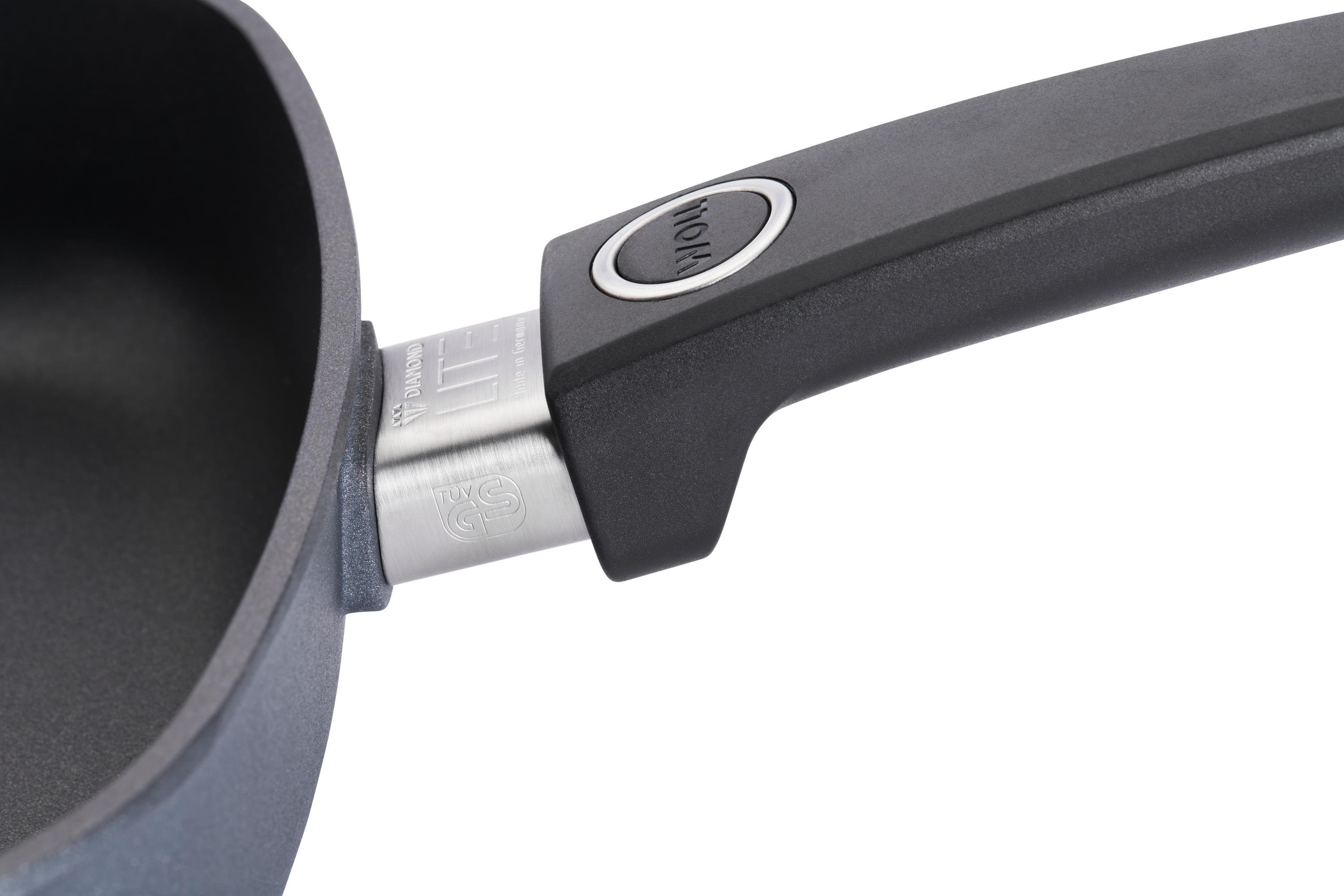 Diamond Lite Gusspfanne, viereckig Detailansicht | 22x22cm | Stiel - Fest | Ceran, Gas, Elektro, Halogen