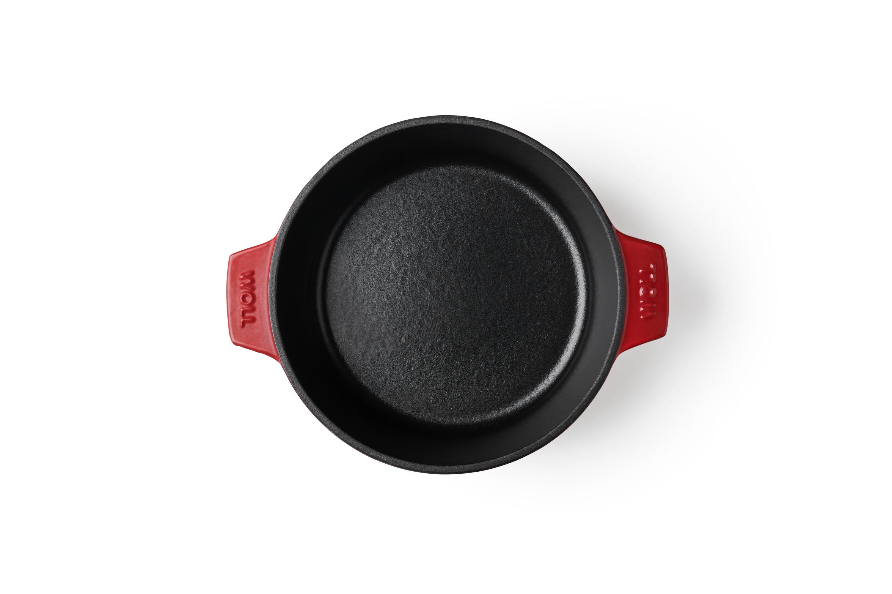 Iron Topf, Ø 24 cm, mit Silikon-Untersetzer Draufsicht | Chili Red