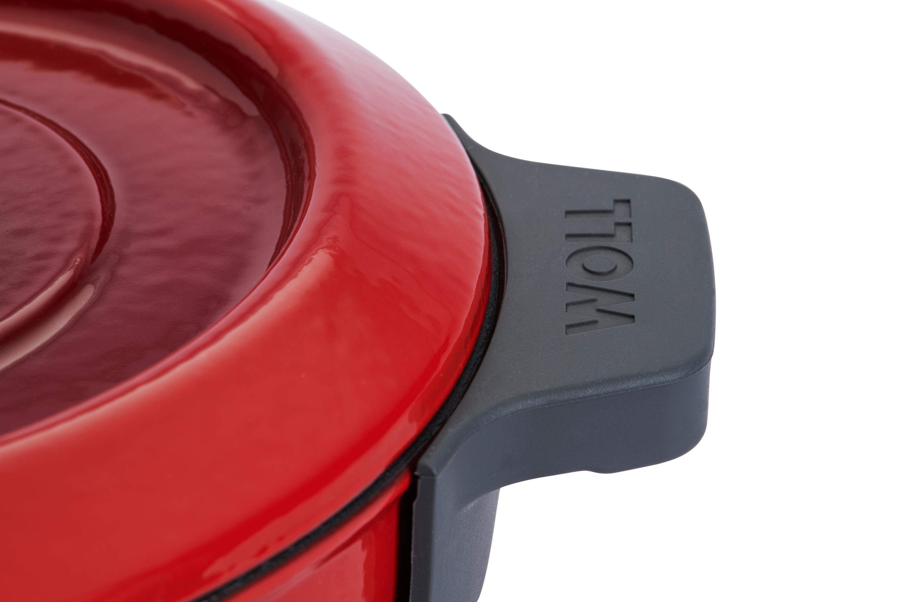 Iron Gusstopf mit Deckel Detailansicht | 20cm | Alle Herdarten inkl. Induktion | Chili Red