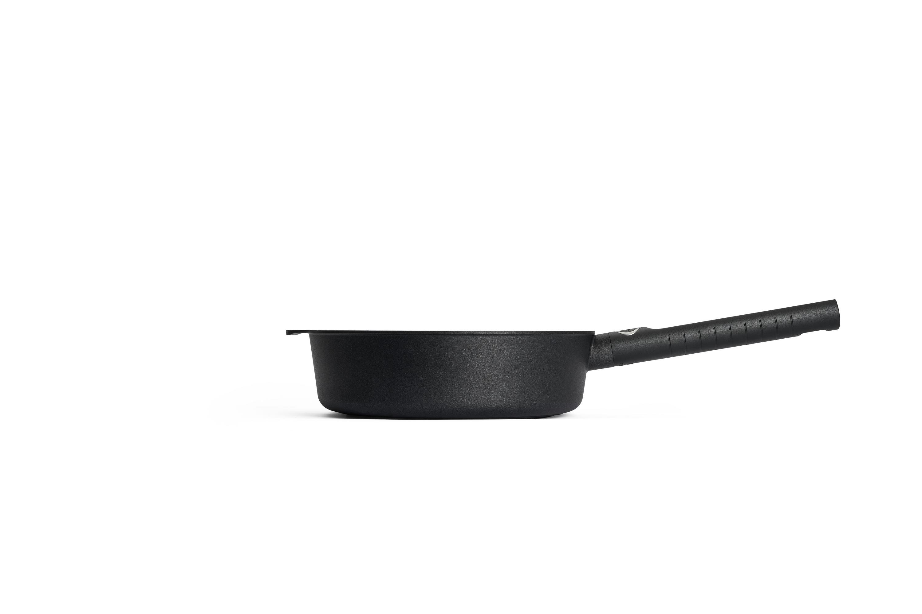 Logic XR Guss-Hochrandpfanne Seitenansicht | Stiel - Fest | Alle Herdarten inkl. Induktion | 24cm