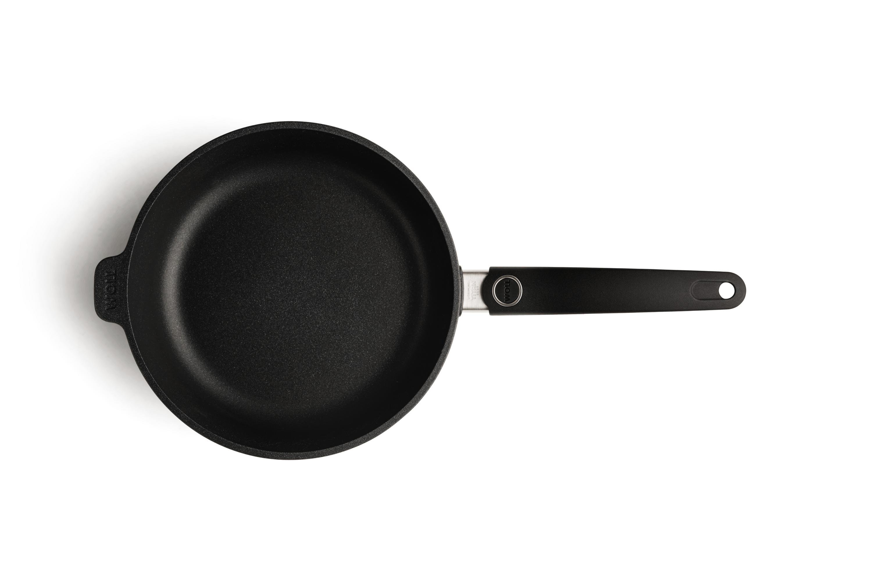 Titan Best Guss-Hochrandpfanne Draufsicht | Stiel - Fest | 24cm | Ceran, Gas, Elektro, Halogen