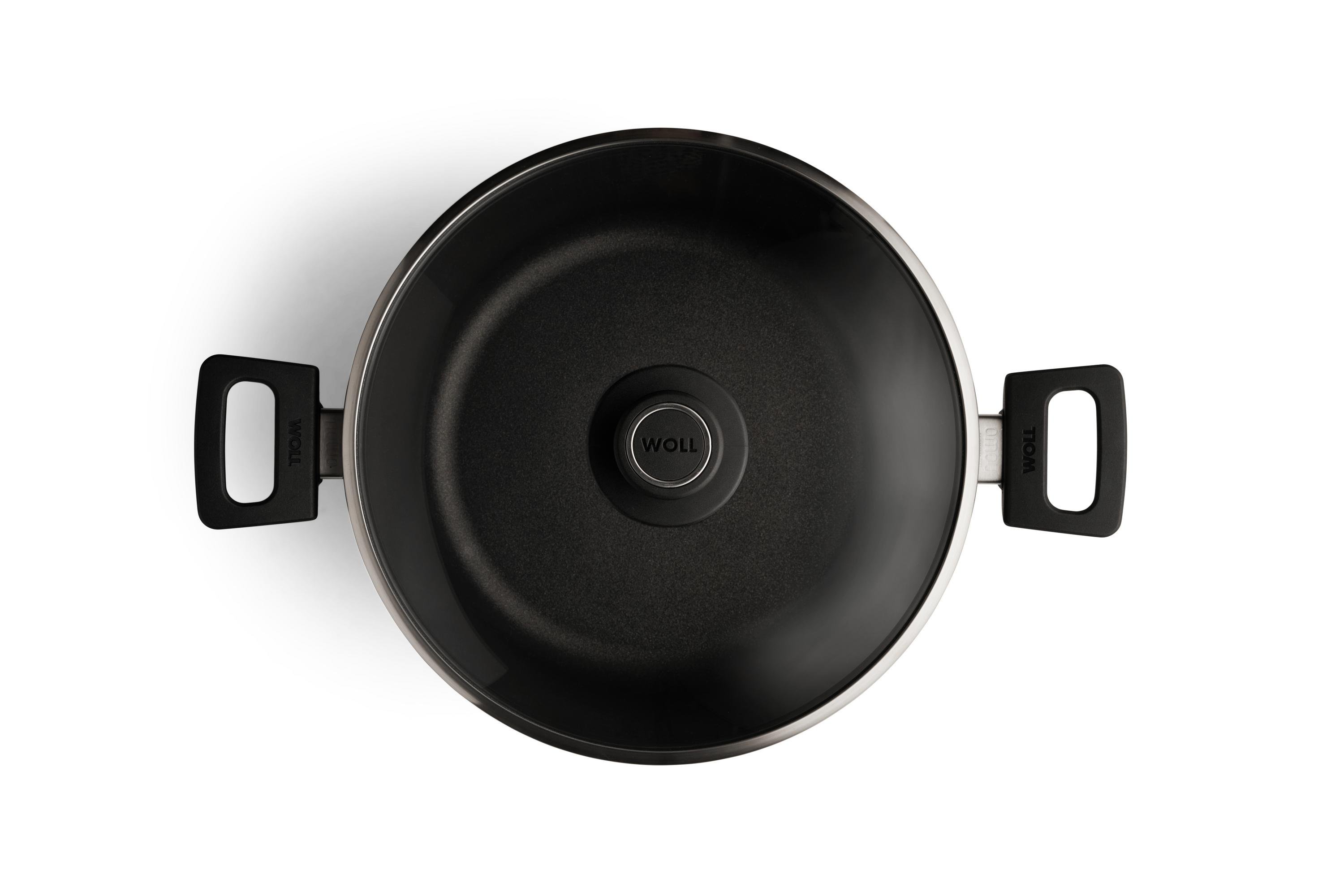 Nowo Titanium Gusstopf Draufsicht | 2 Seitengriffe | Ceran, Gas, Elektro, Halogen | 28cm