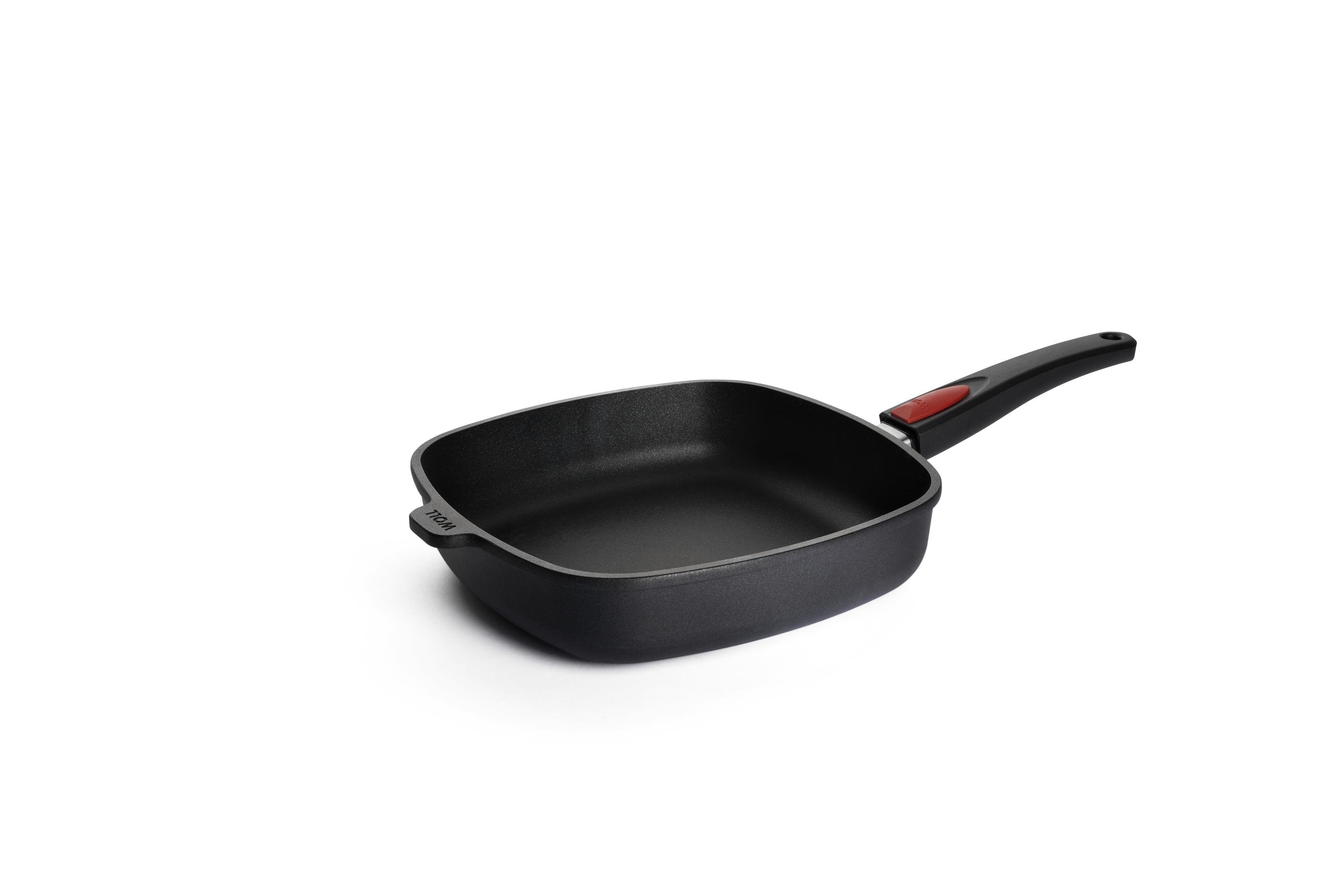 Titan Best Guss-Viereckpfanne | 26x26cm | Stiel - Abnehmbar | Alle Herdarten inkl. Induktion