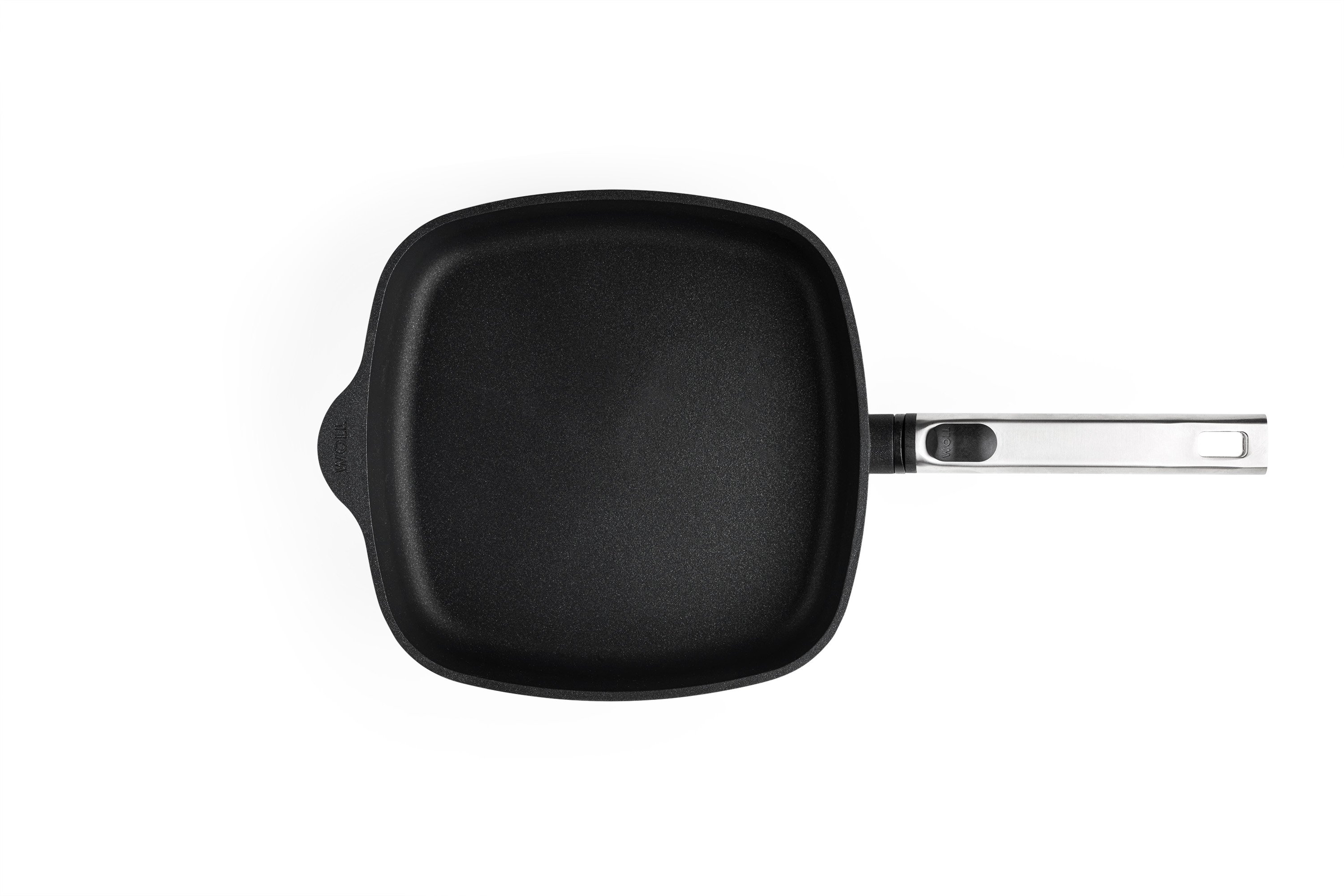 Logic XR Guss-Viereckpfanne Draufsicht | Edelstahl - Abnehmbar | 24x24cm | Alle Herdarten inkl. Induktion