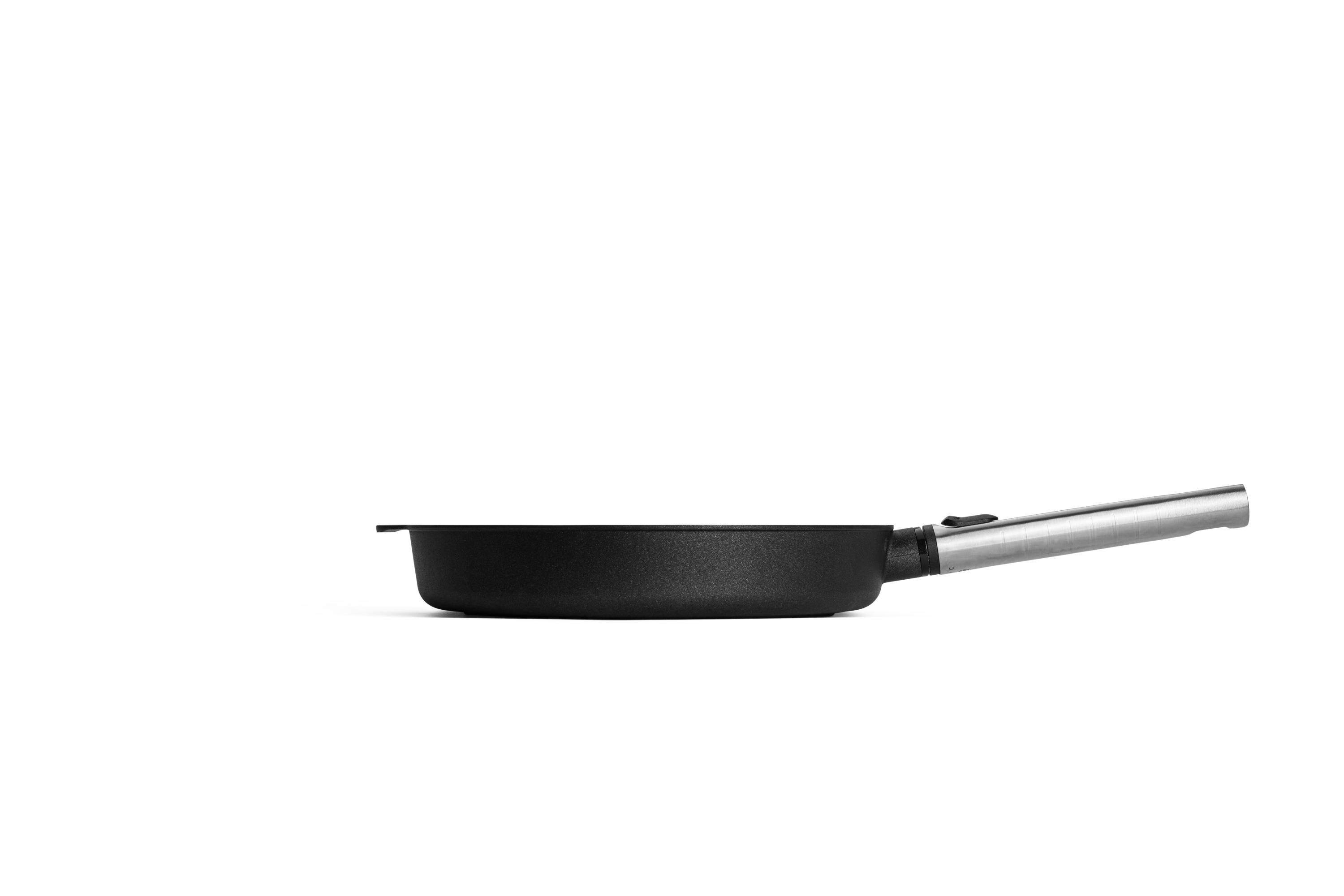 Logic XR Gusspfanne Seitenansicht | Edelstahl - Abnehmbar | Alle Herdarten inkl. Induktion | 28cm