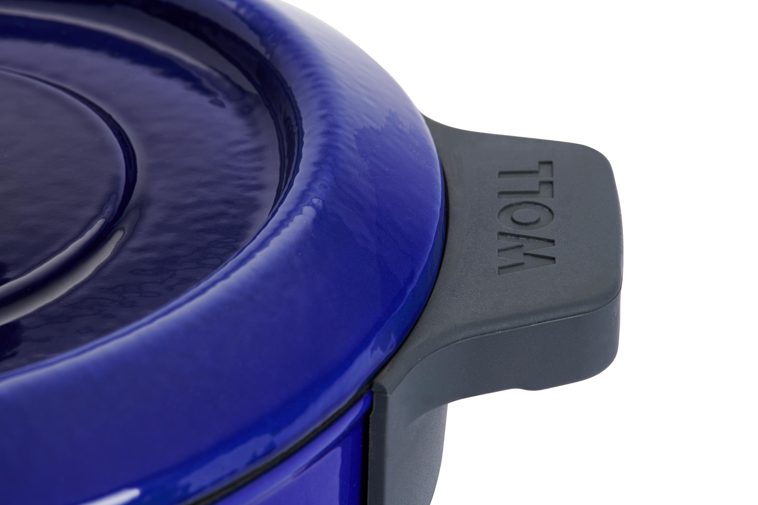 124CI-020_Handle_Silicone_Grip_Detail Iron Gusstopf mit Deckel Detailansicht | Cobalt Blue | Alle Herdarten inkl. Induktion | 24cm