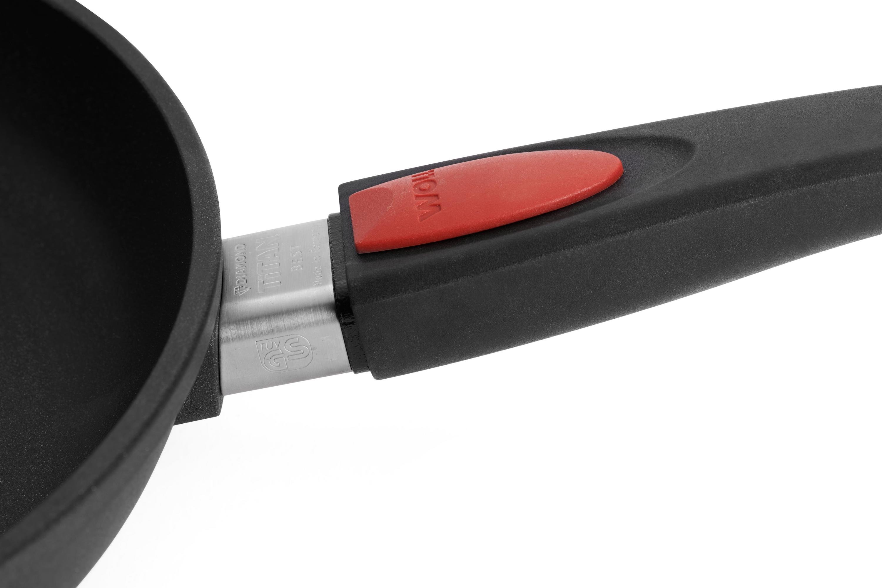 Titan Best Gusspfanne Detailansicht | Phenolik - Abnehmbar | Ceran, Gas, Elektro, Halogen | 32cm