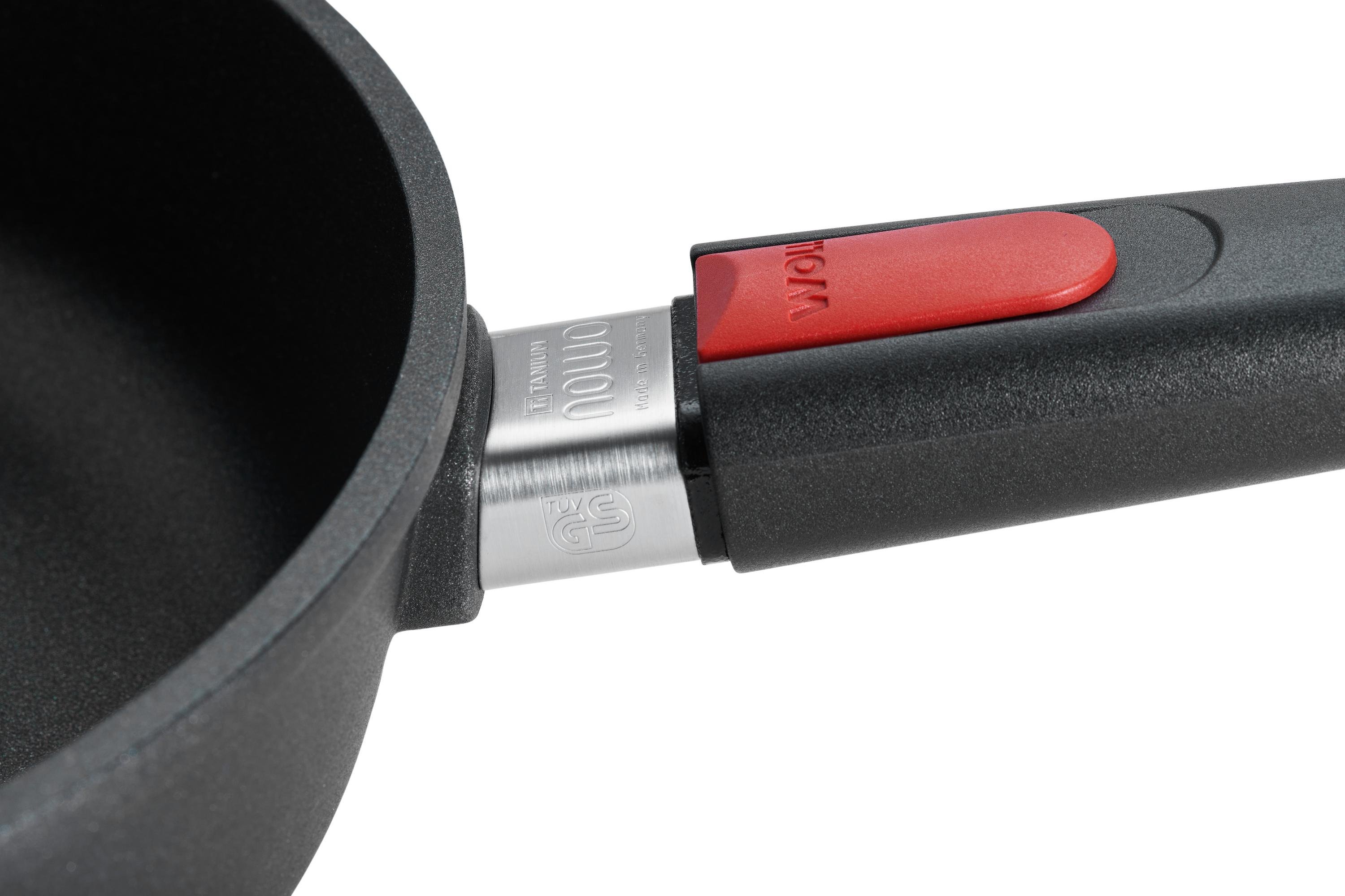 Nowo Titanium Guss-Hochrandpfanne Detailansicht