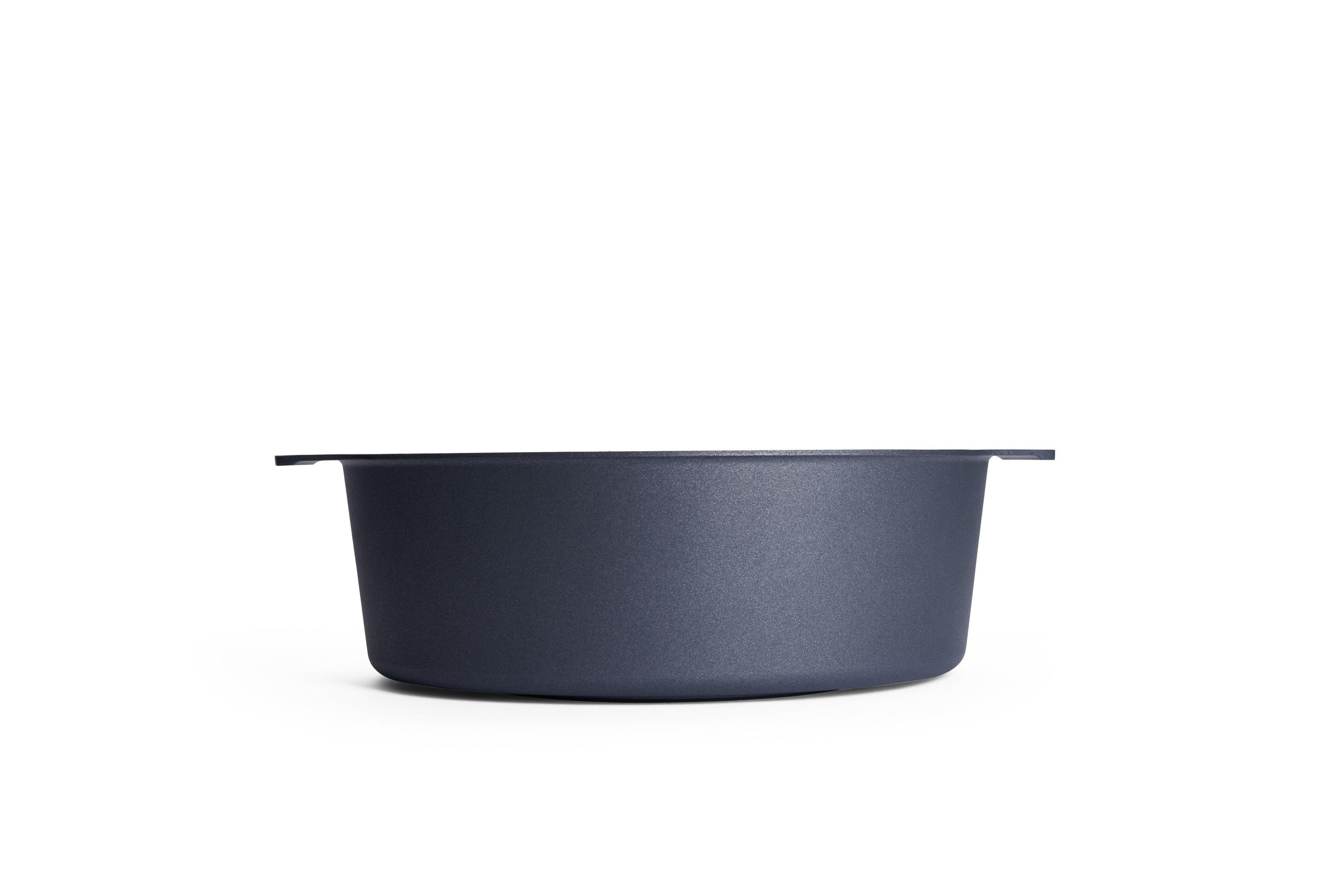 Diamond Lite Gussbräter mit Glasdeckel und Silikongriffen Seitenansicht | Alle Herdarten inkl. Induktion | 31x26cm