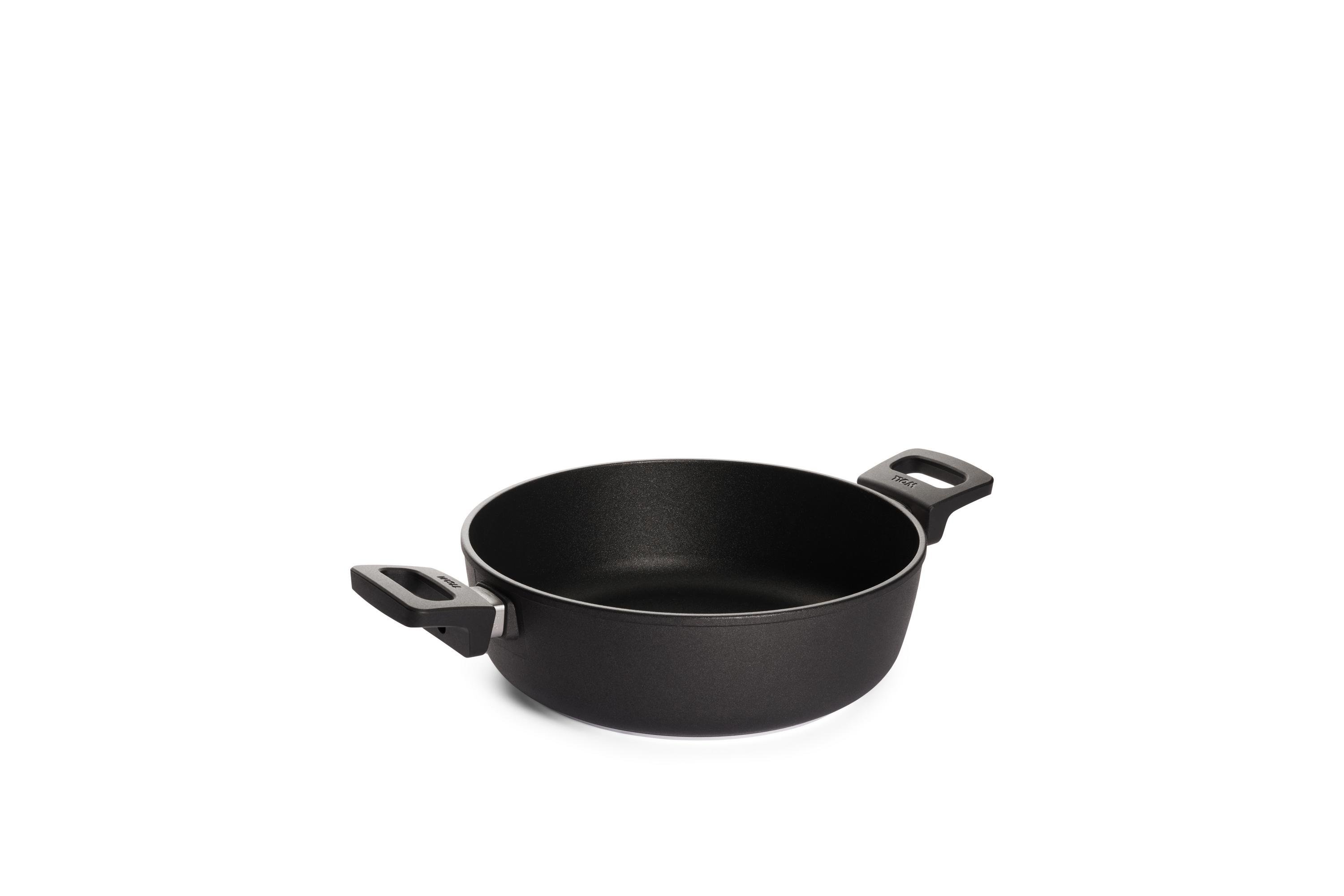 Nowo Titanium Guss-Kasserolle | 2 Seitengriffe | Ceran, Gas, Elektro, Halogen | 26cm
