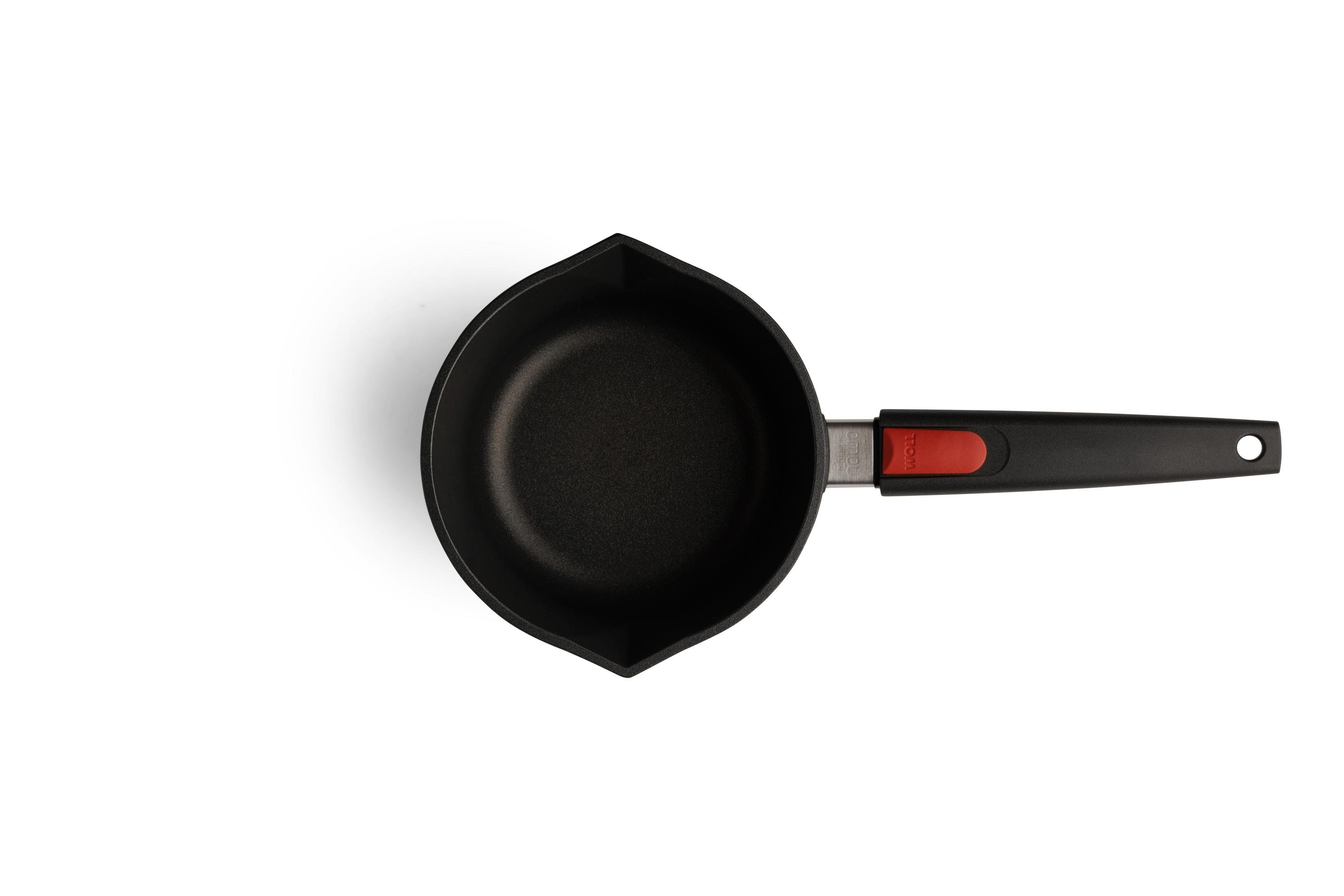 Nowo Titanium Guss-Stieltopf Draufsicht | Stiel - Abnehmbar | Alle Herdarten inkl. Induktion | 18cm