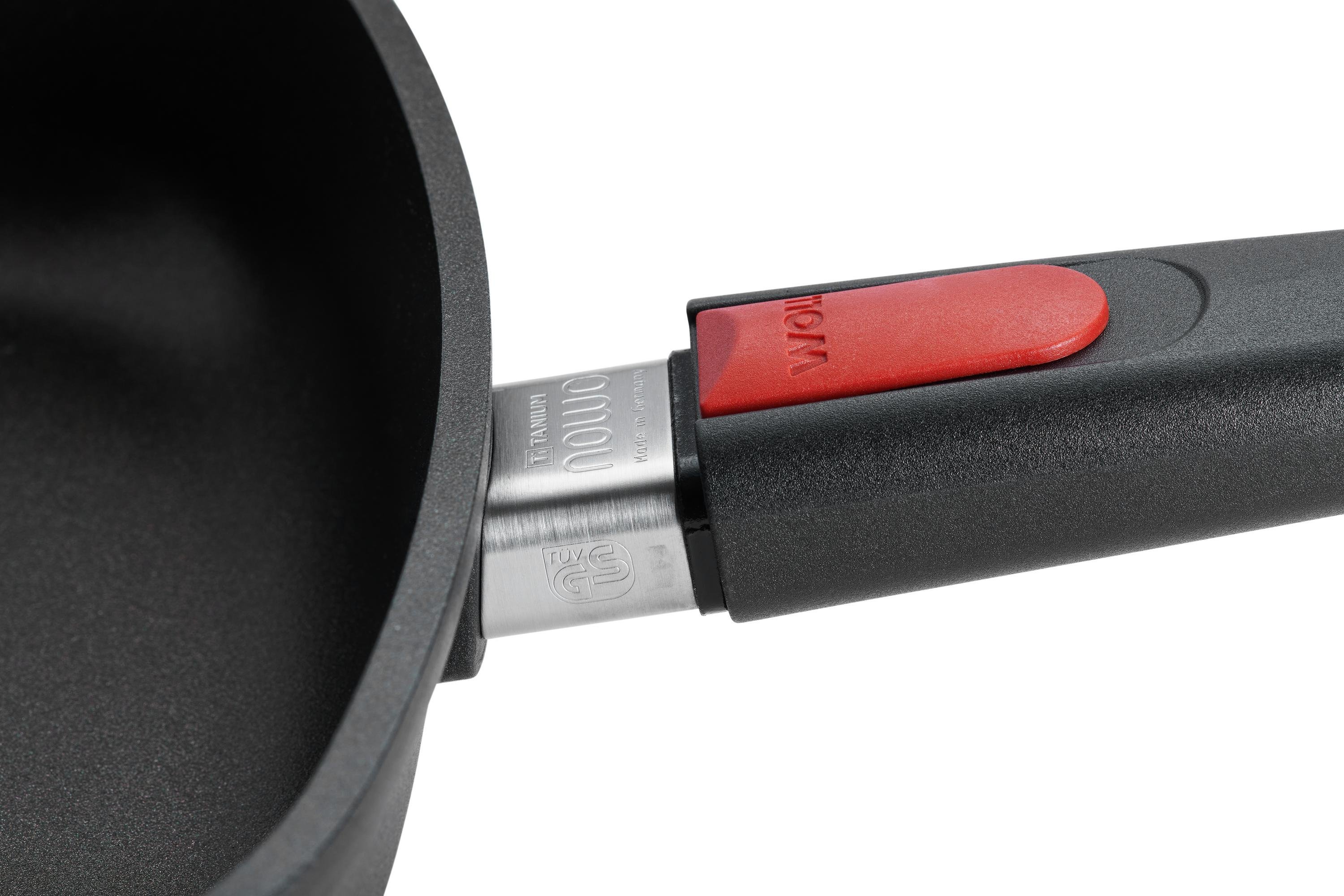 1538N_1538IL_Detail Nowo Titanium Guss-Fischpfanne Detailansicht | Stiel - Abnehmbar | 38x28,4cm | Ceran, Gas, Elektro, Halogen