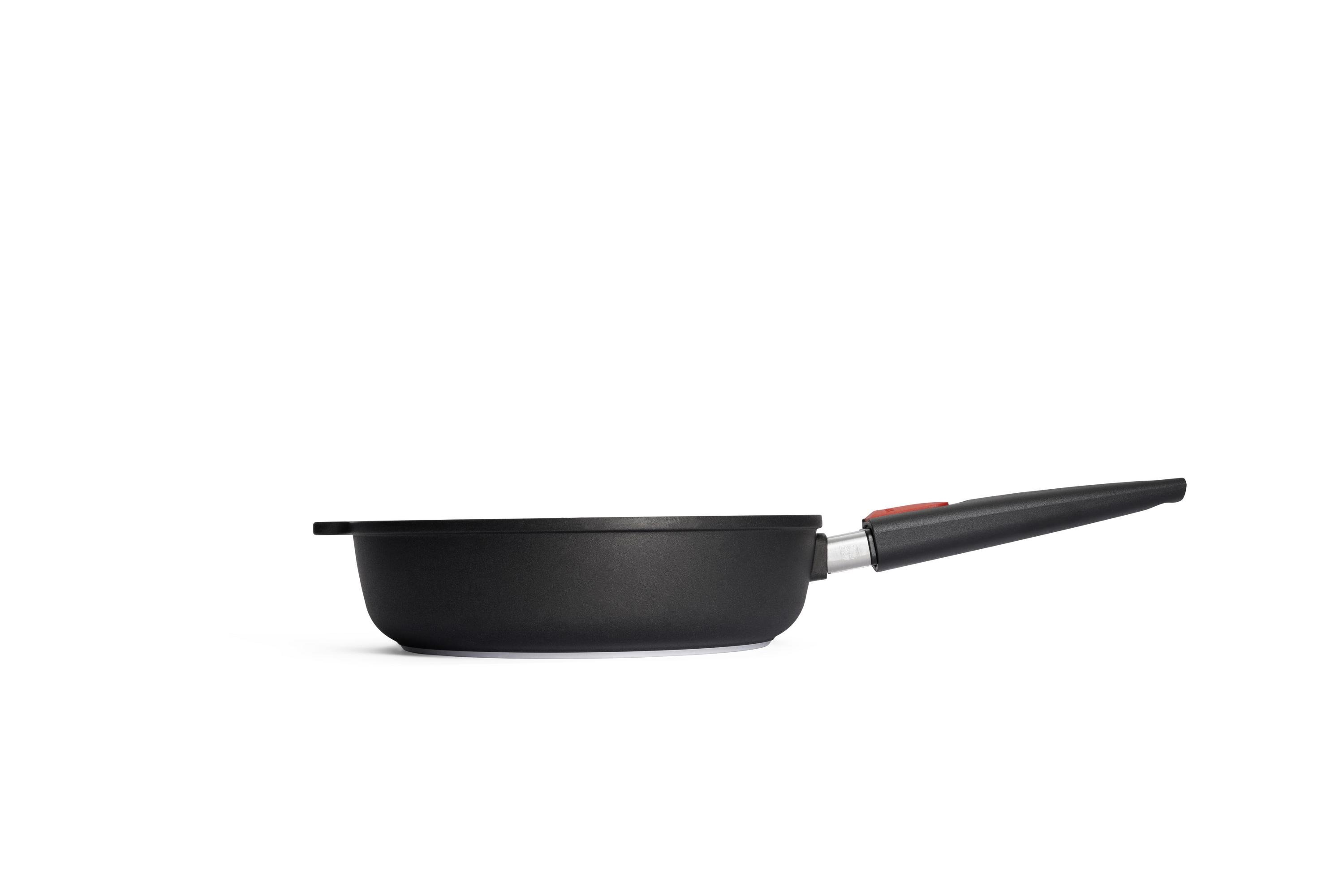 1726N_1726IL_Profile Nowo Titanium Guss-Hochrandpfanne Seitenansicht | Stiel - Fest | Alle Herdarten inkl. Induktion | 26cm